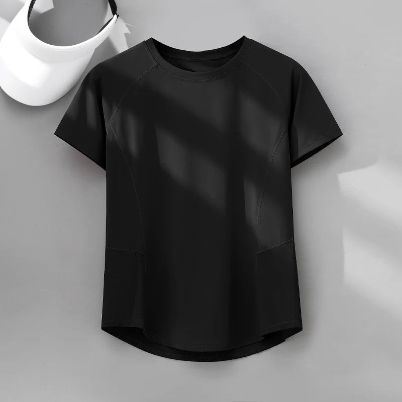 PHIGEER Womens Quick Dry Running T Shirt Mesh Panel Breathable Outdoor