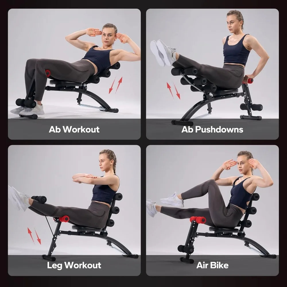MERACH Ab Trainer Adjustable Home Gym Bench For Core Strength