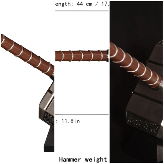 YTYIN Thor Hammer With Base Prop For Cosplay Battle Movie
