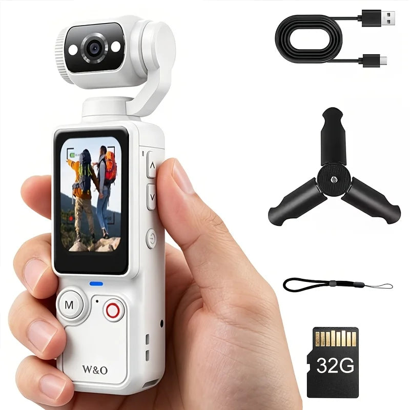 W&O Ultra HD 4K Sports Camcorder With Anti-Shock Stabilization