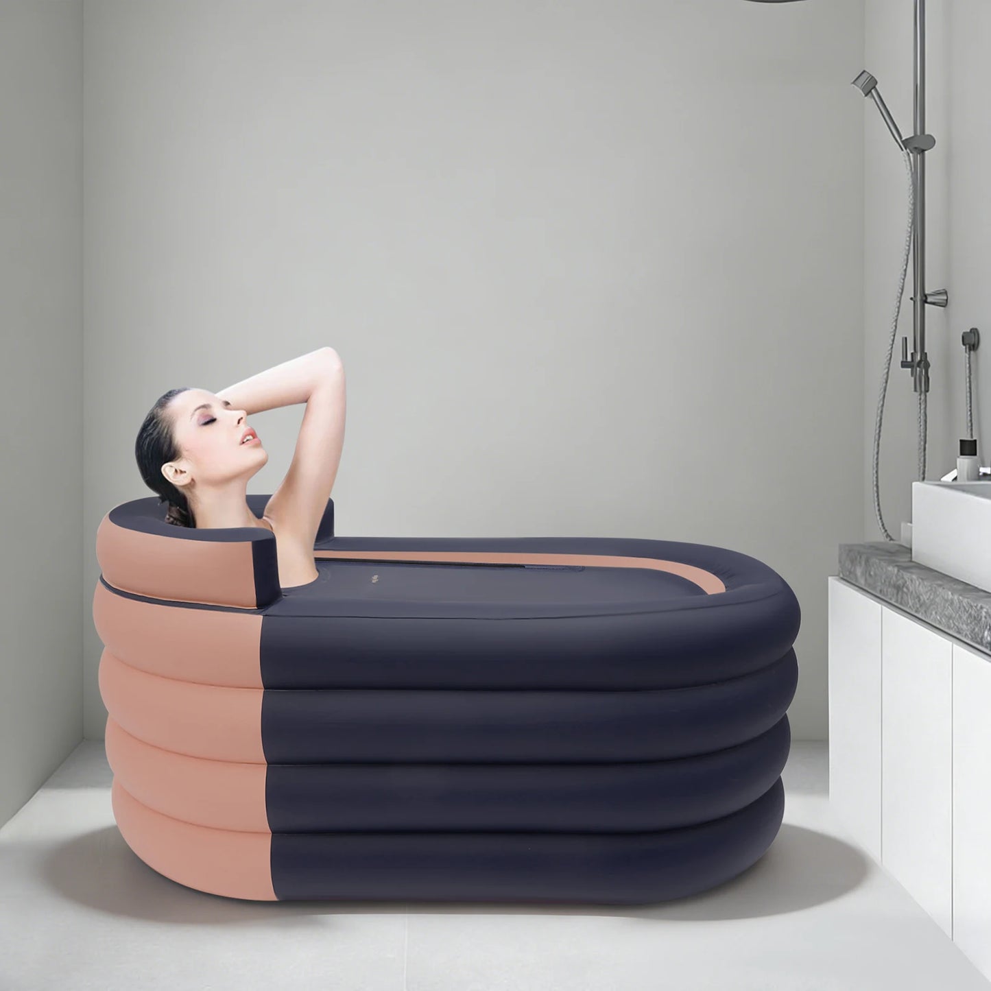 Inflatable Adult Bathtub With Electric Air Pump USB Drainage Pipe