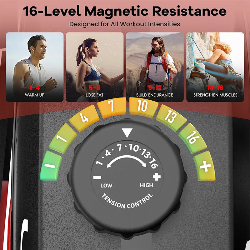 Pooboo Recumbent Exercise Bike With Magnetic Resistance and Bluetooth Display