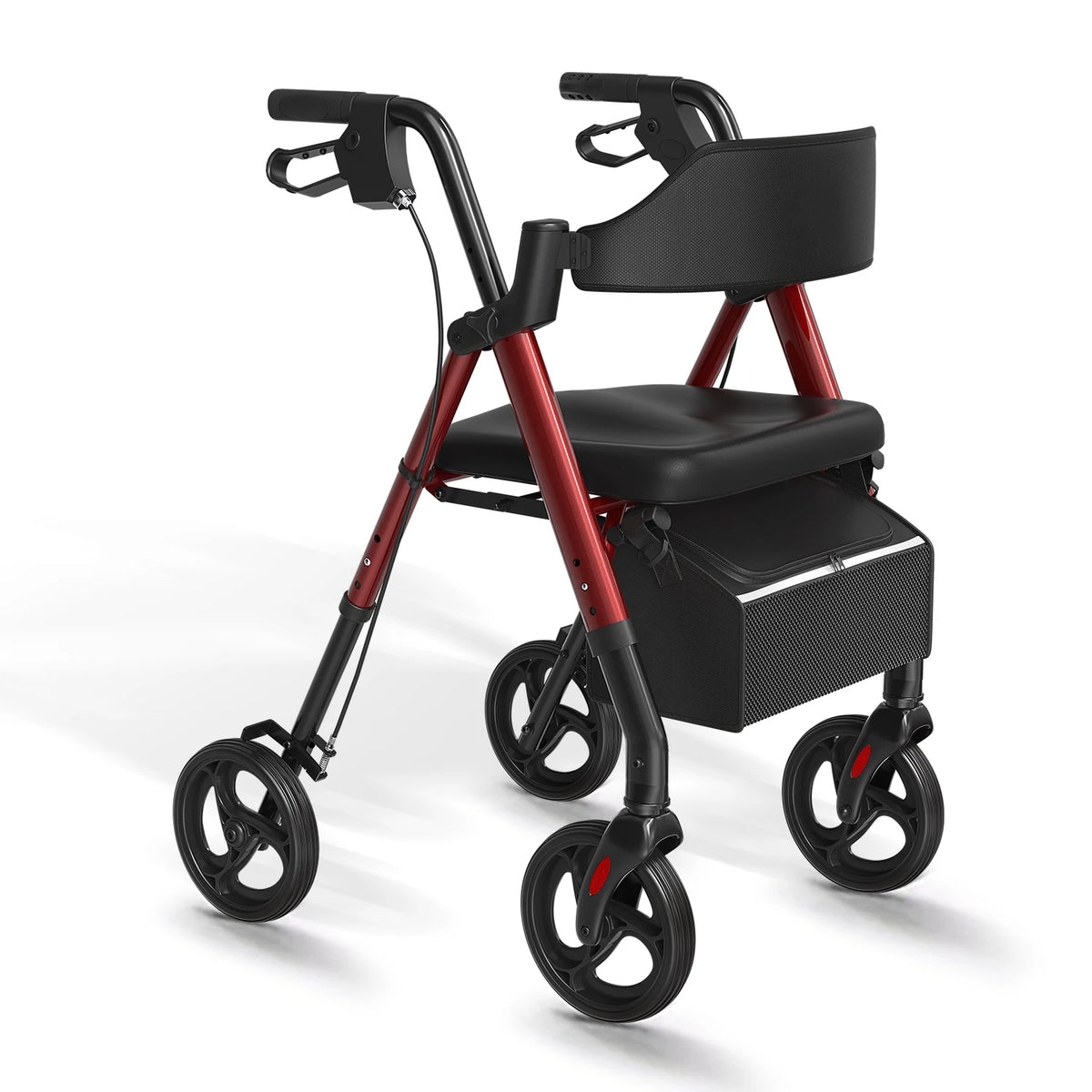 Maidesite Senior Rollator Walker With Seat And Steel Frame