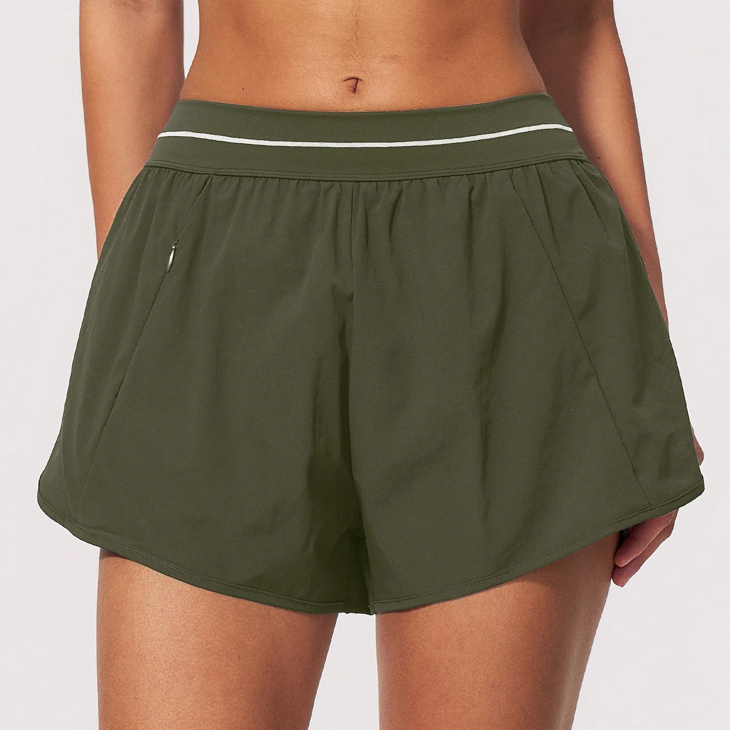SYRY Women's Quick Dry High Waist Running Shorts With Pockets