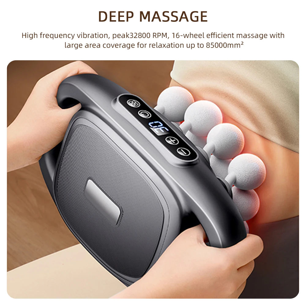 Foreverlily 16 Head Fascia Gun High Frequency Massage Massager