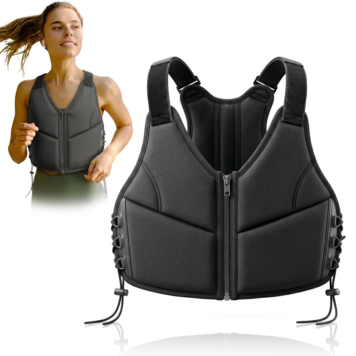 10LBS Adjustable Weighted Vest For Women Breathable Running Vest