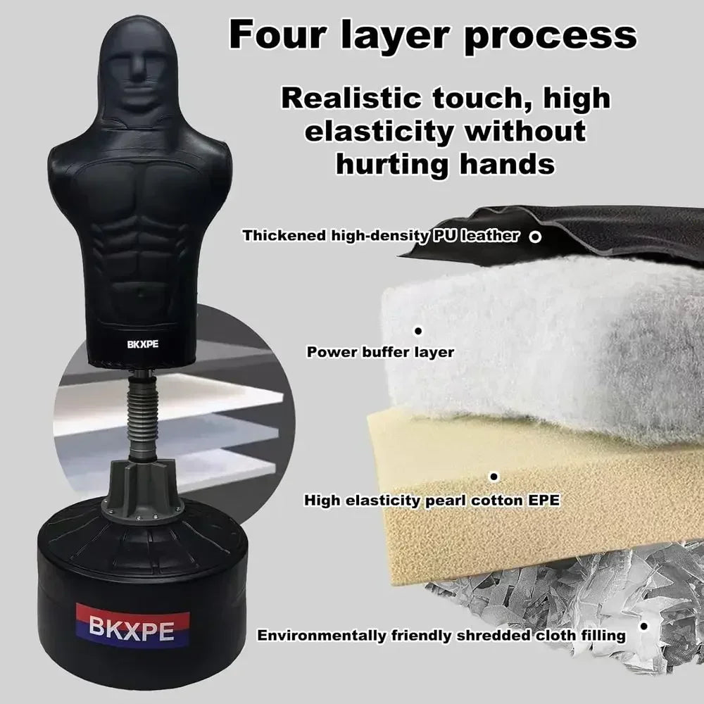 Free Standing Leather Punching Bag For Boxing And MMA Training
