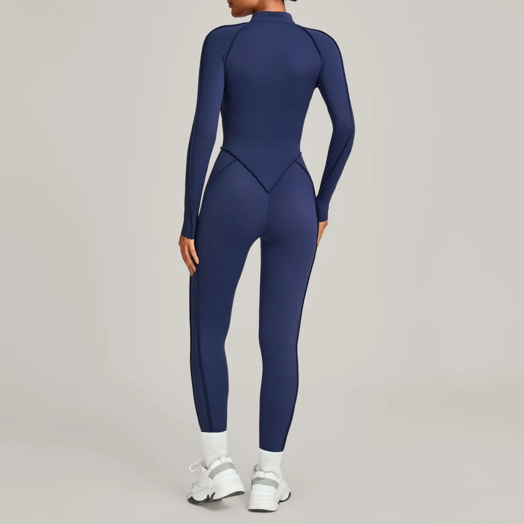 NANLUAN Women's Yoga Jumpsuit Half Zip Bodysuit for Workout