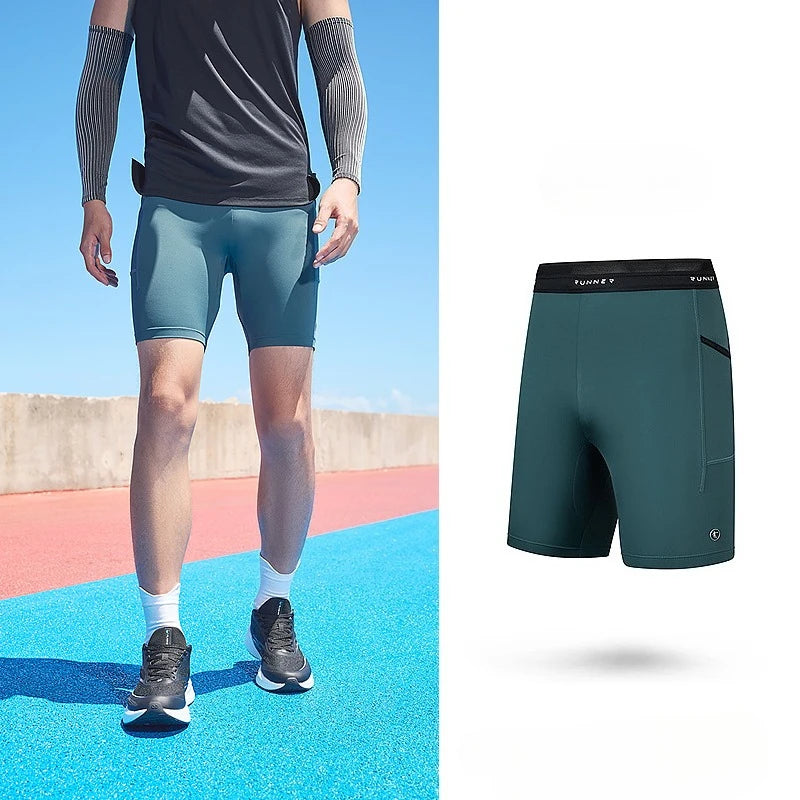 QIAODAN Marathon Men's Stretch Breathable Knit Training Shorts