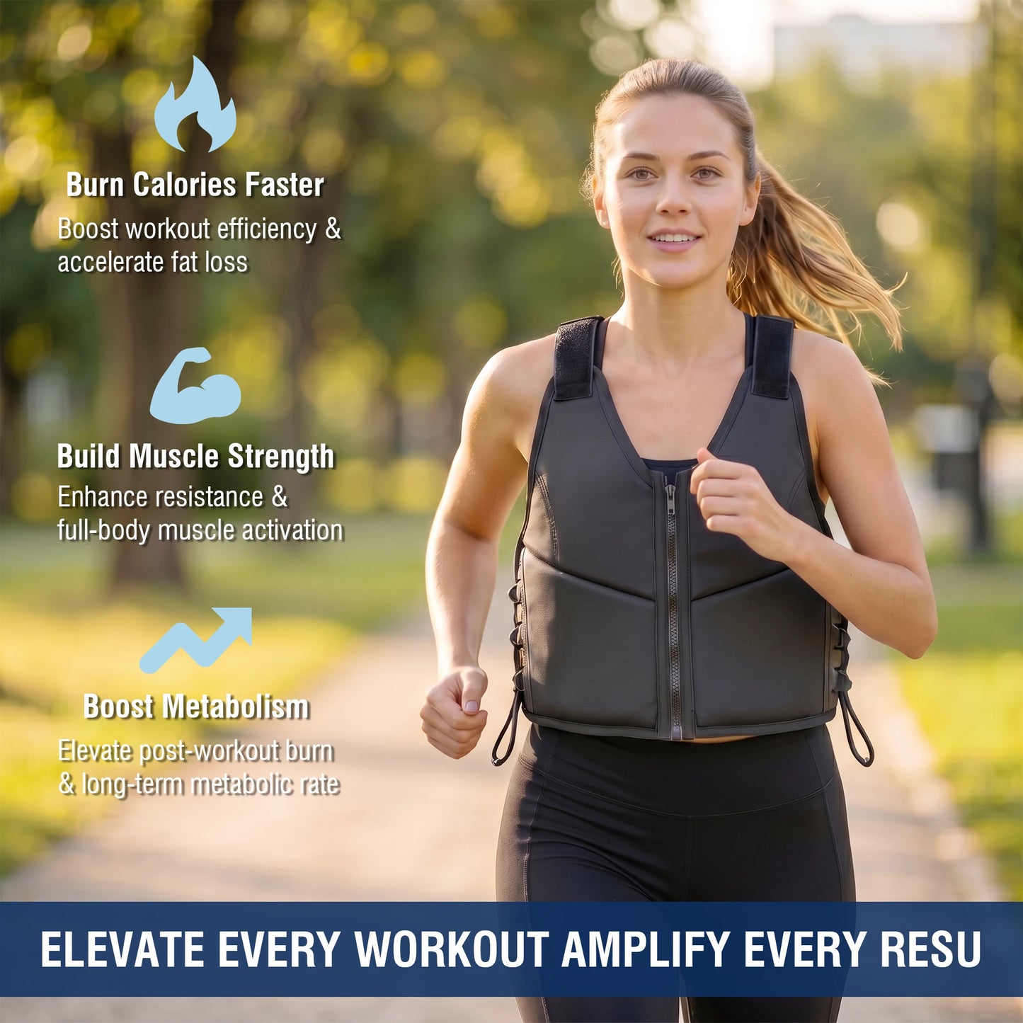 10LBS Adjustable Weighted Vest For Women Breathable Running Vest