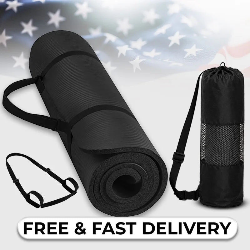 Non Slip Nbr Foam Exercise Yoga Mat With Portable Bag
