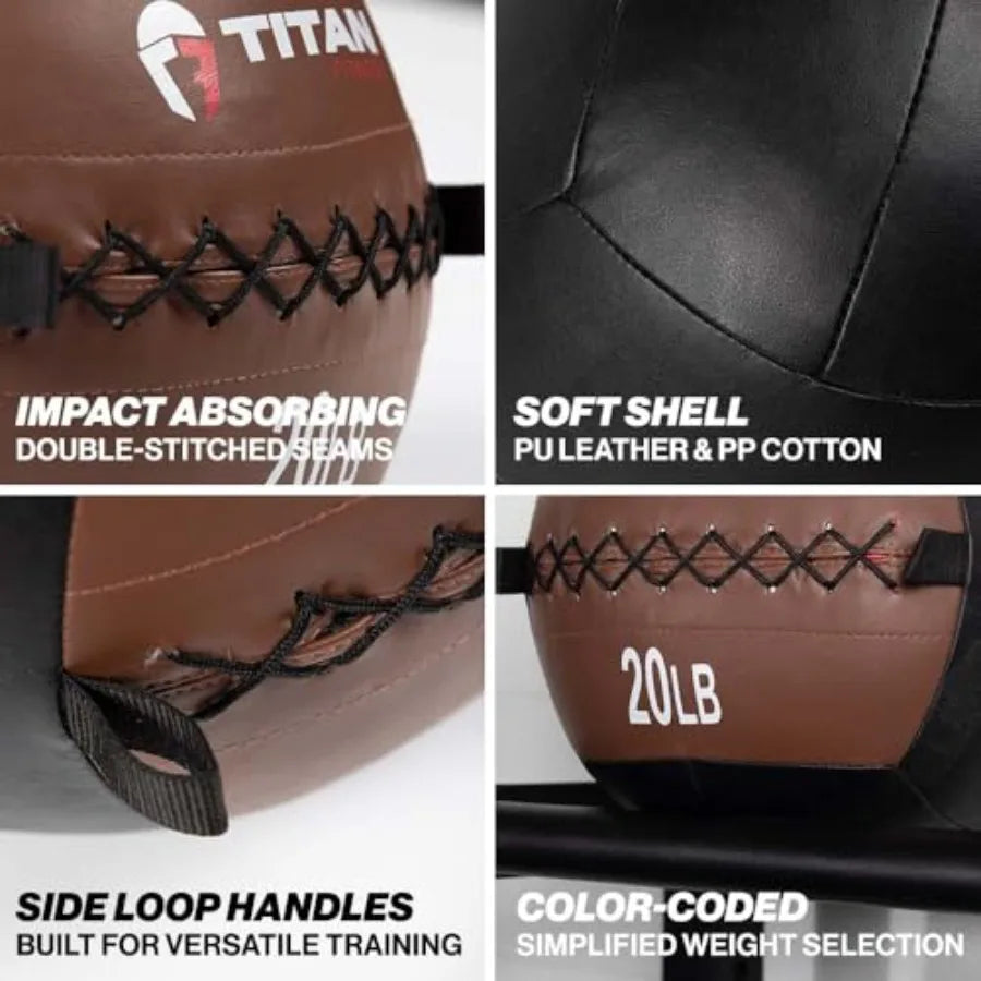 Durable Leather Wall Ball For Medicine Ball Strength Training