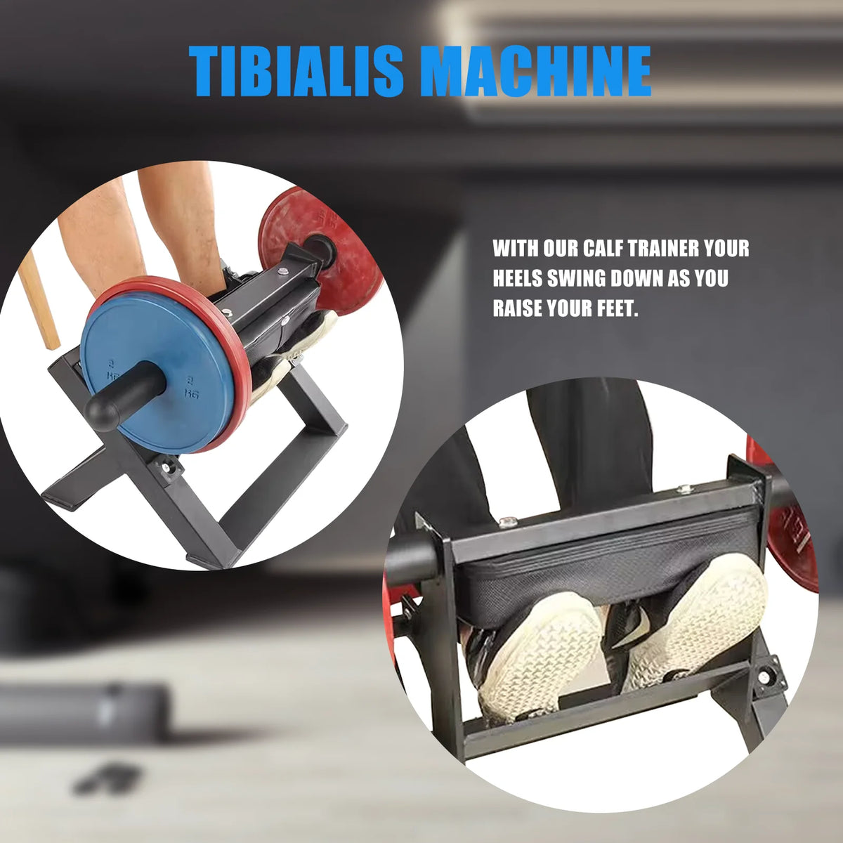 Adjustable Tibia Dorsi Calf Machine Calf Raise Machine for Calf Stretching Strength Training Fit 2 Inches Weight Plates