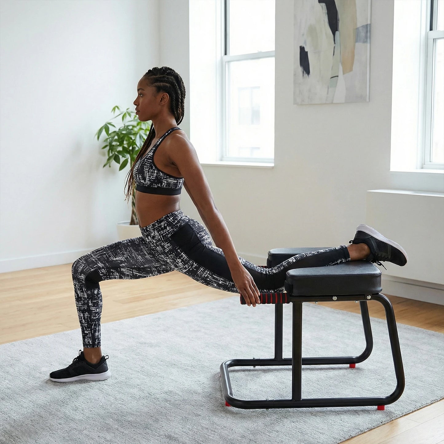 ALIILEE Yoga Headstand Bench Anti Slip Mat PU Pads