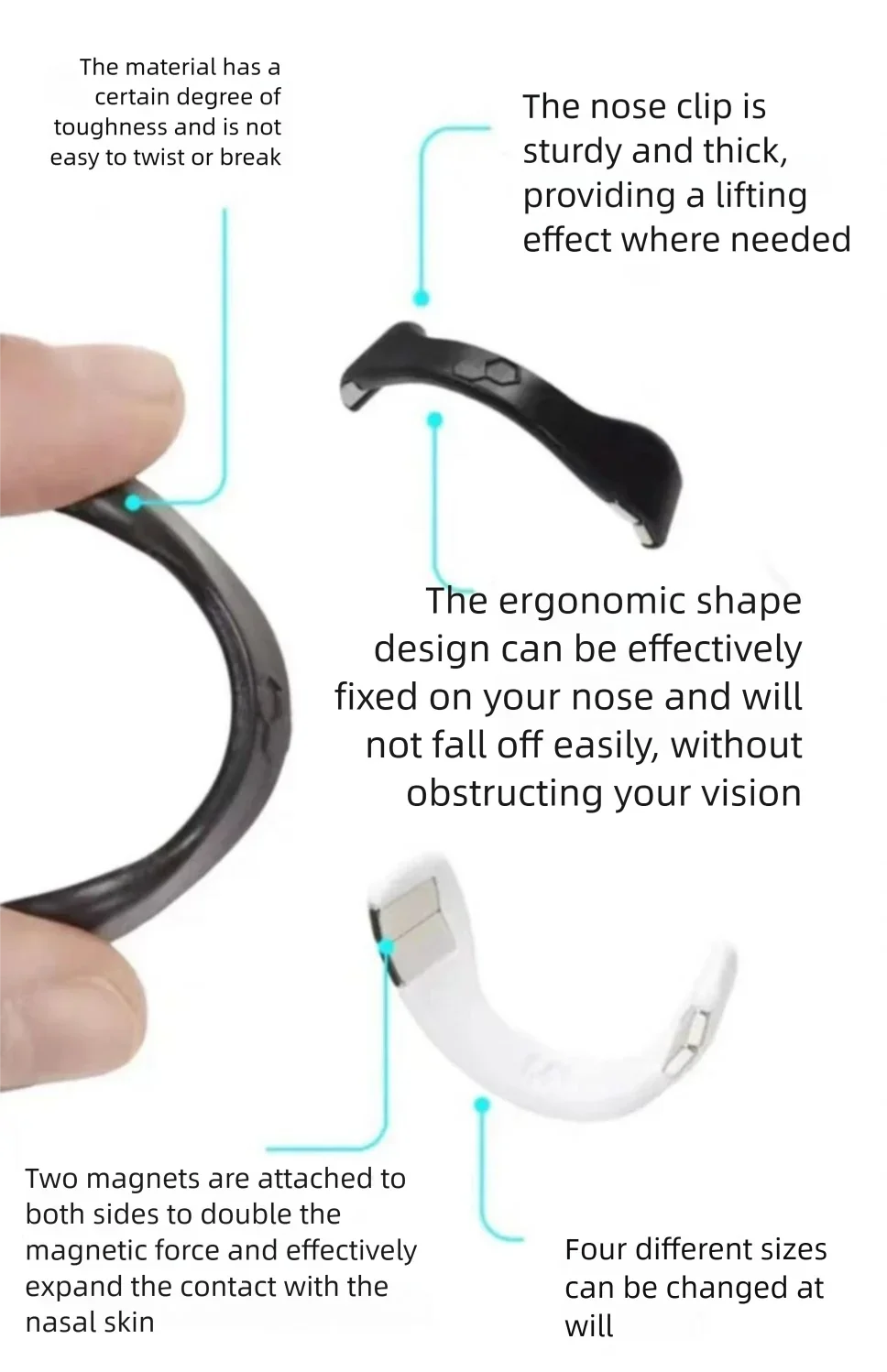 AirBoost Magnetic Nose Dilator Snore Relief Better Breathing Sleep