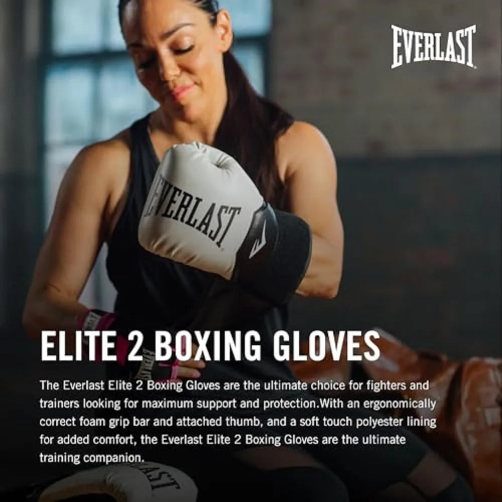 YTYIN Everlast Elite 2 Boxing Gloves PU Leather Training Gear