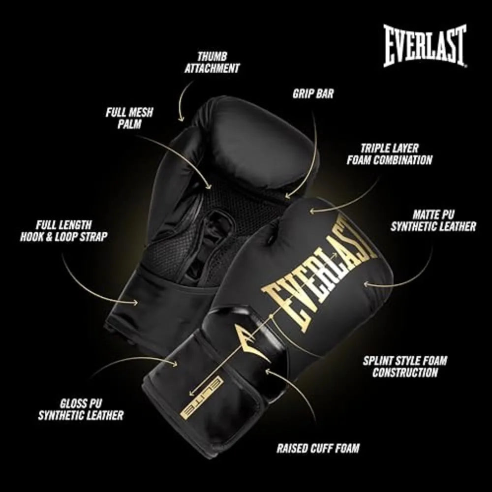 YTYIN Everlast Elite 2 Boxing Gloves PU Leather Training Gear