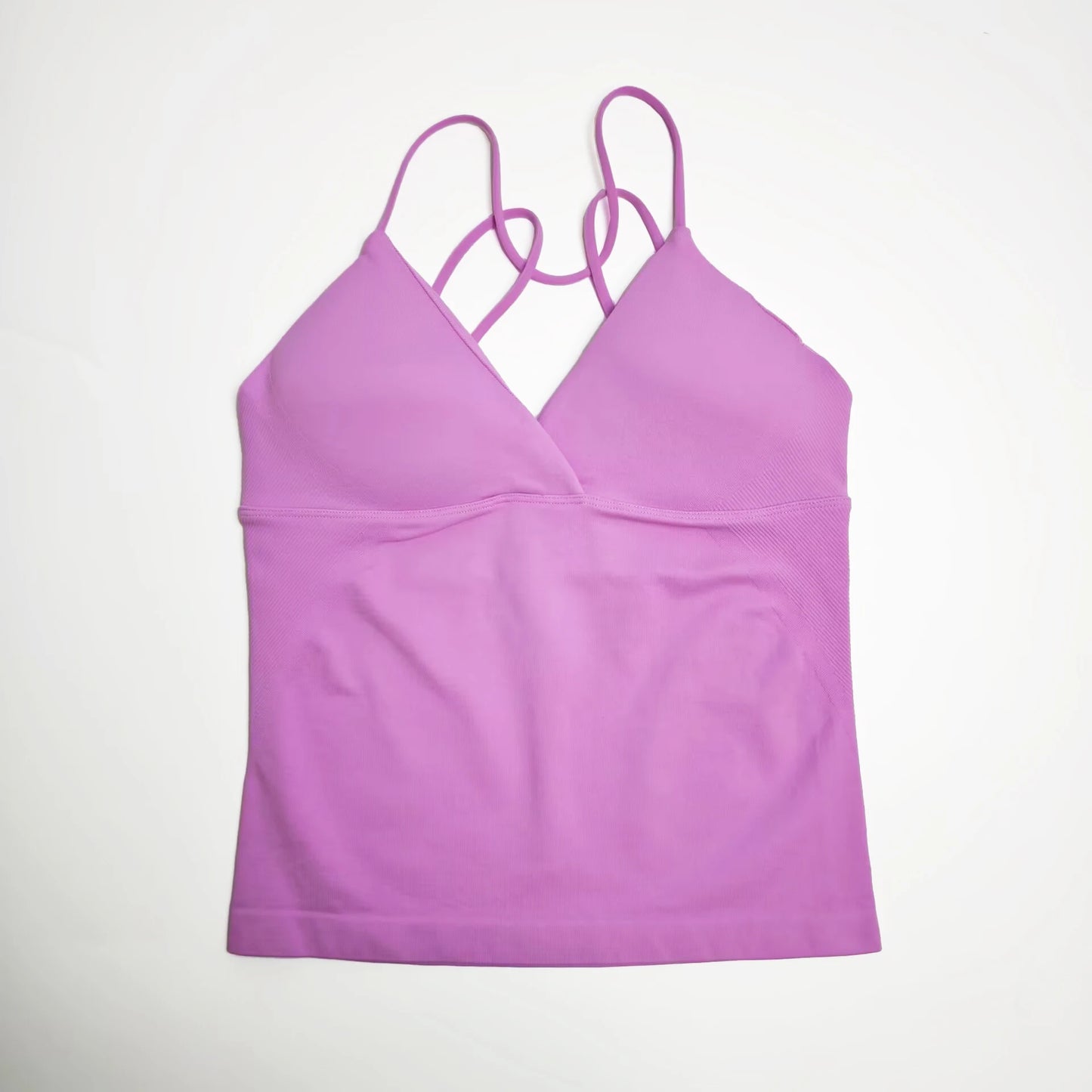 NCLAGEN Vision Twist Front Longline Top Women Seamless Yoga Tank