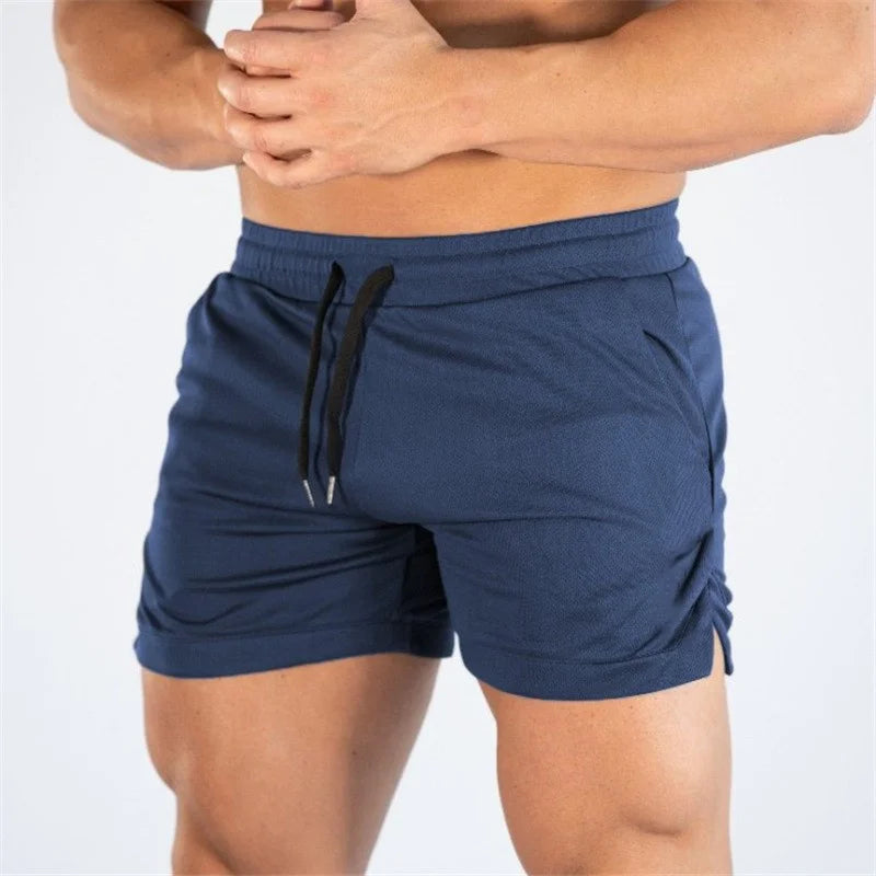 Casual Men Summer Fitness Shorts With Elastic Waist And Pockets