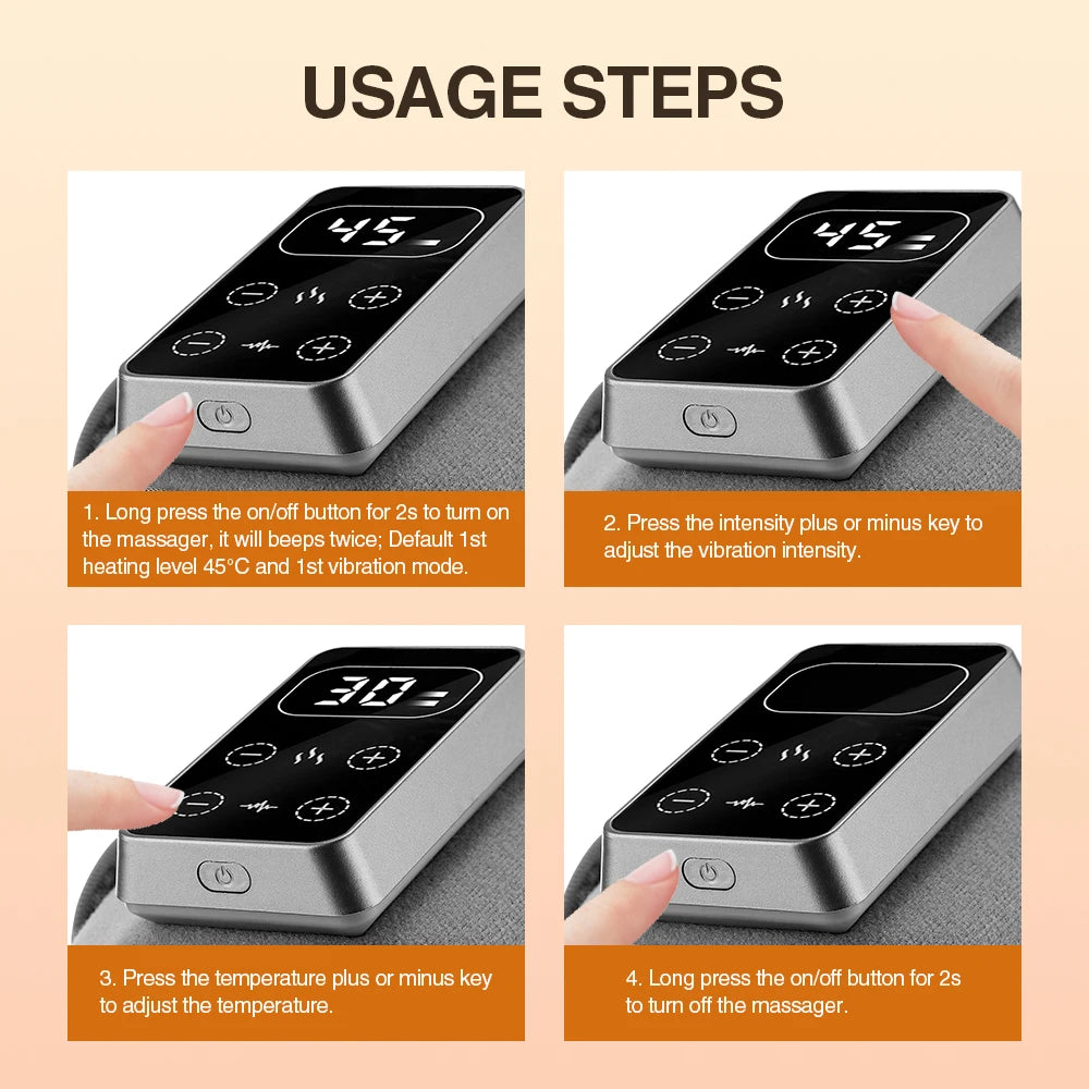 Hailicare Electric Knee Massager With Five Heating Levels And Vibration