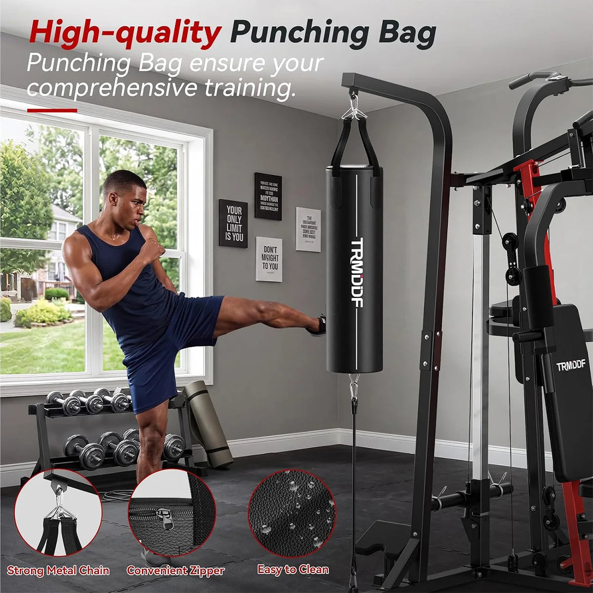 Pooboo Full Body Home Gym Strength Training Workout System
