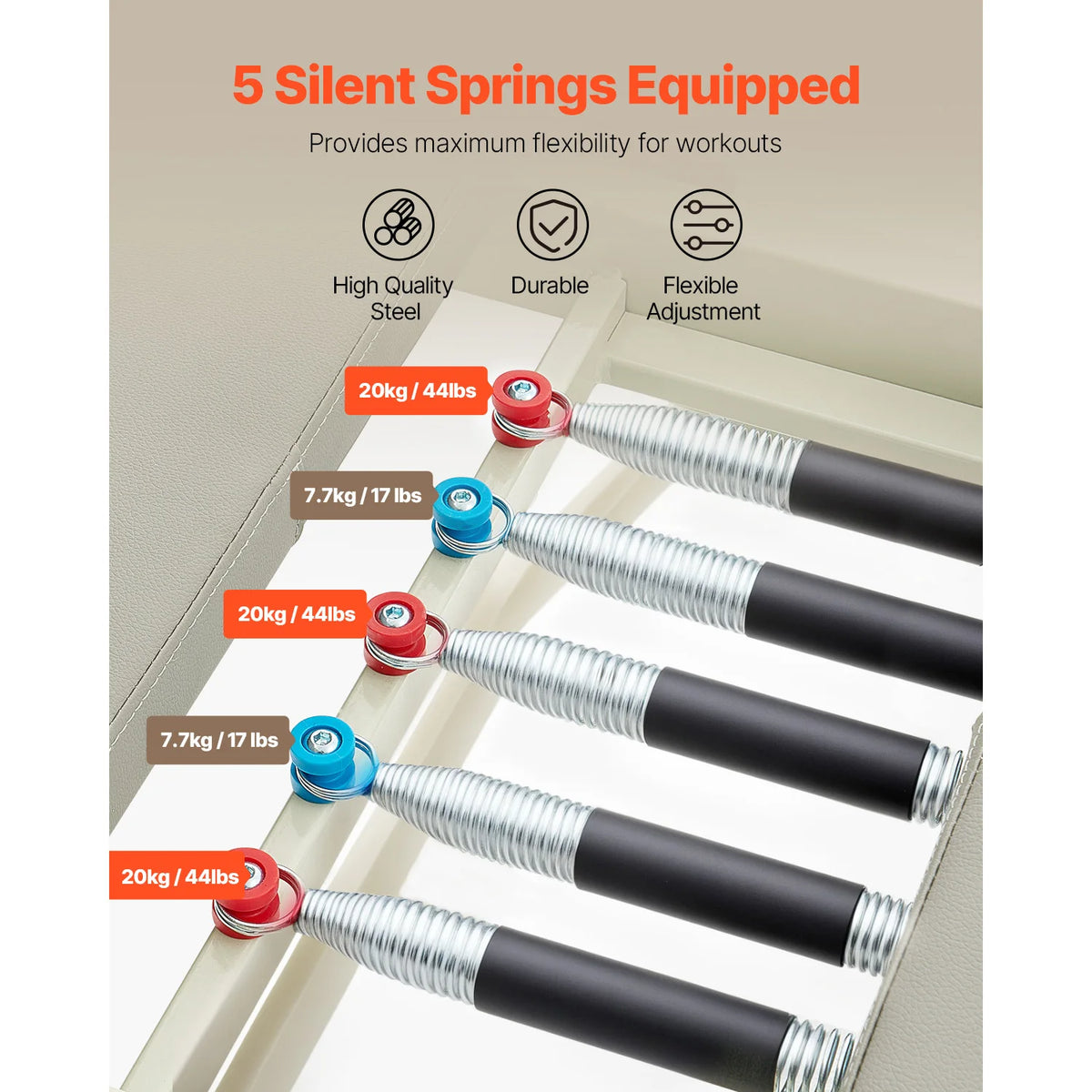 SucceBuy Foldable Pilates Reformer Machine For Home Workouts