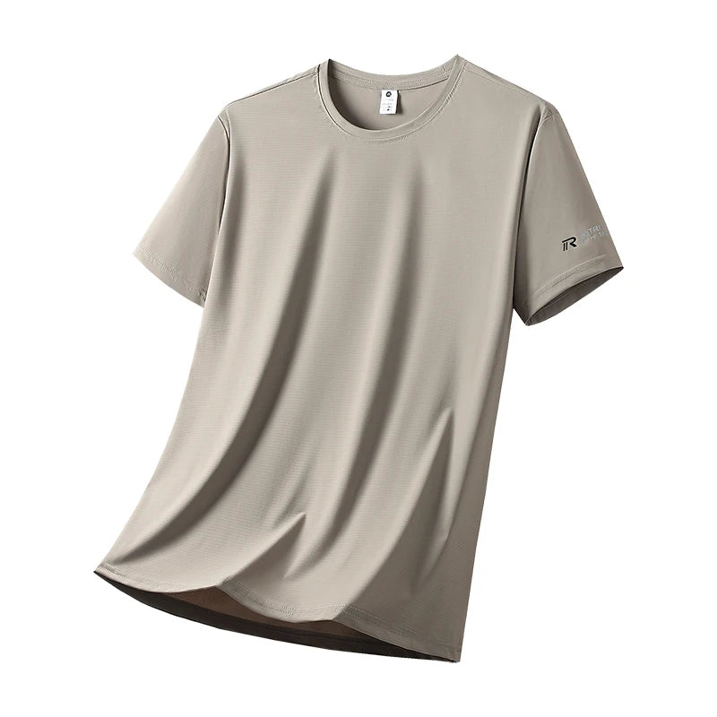 Unisex Quick Dry Ice Silk T Shirt Polyester Breathable Sports Top