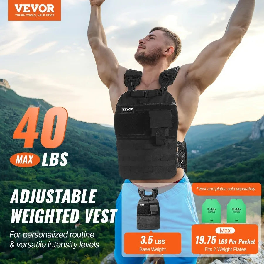 Adjustable Weighted Vest for Men and Women Fitness Training