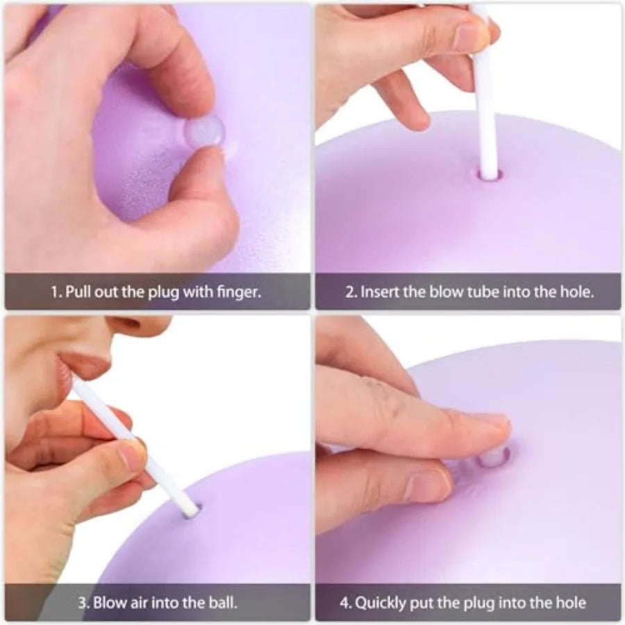 Soft Pilates Exercise Ball With Inflation Straw For Yoga Fitness