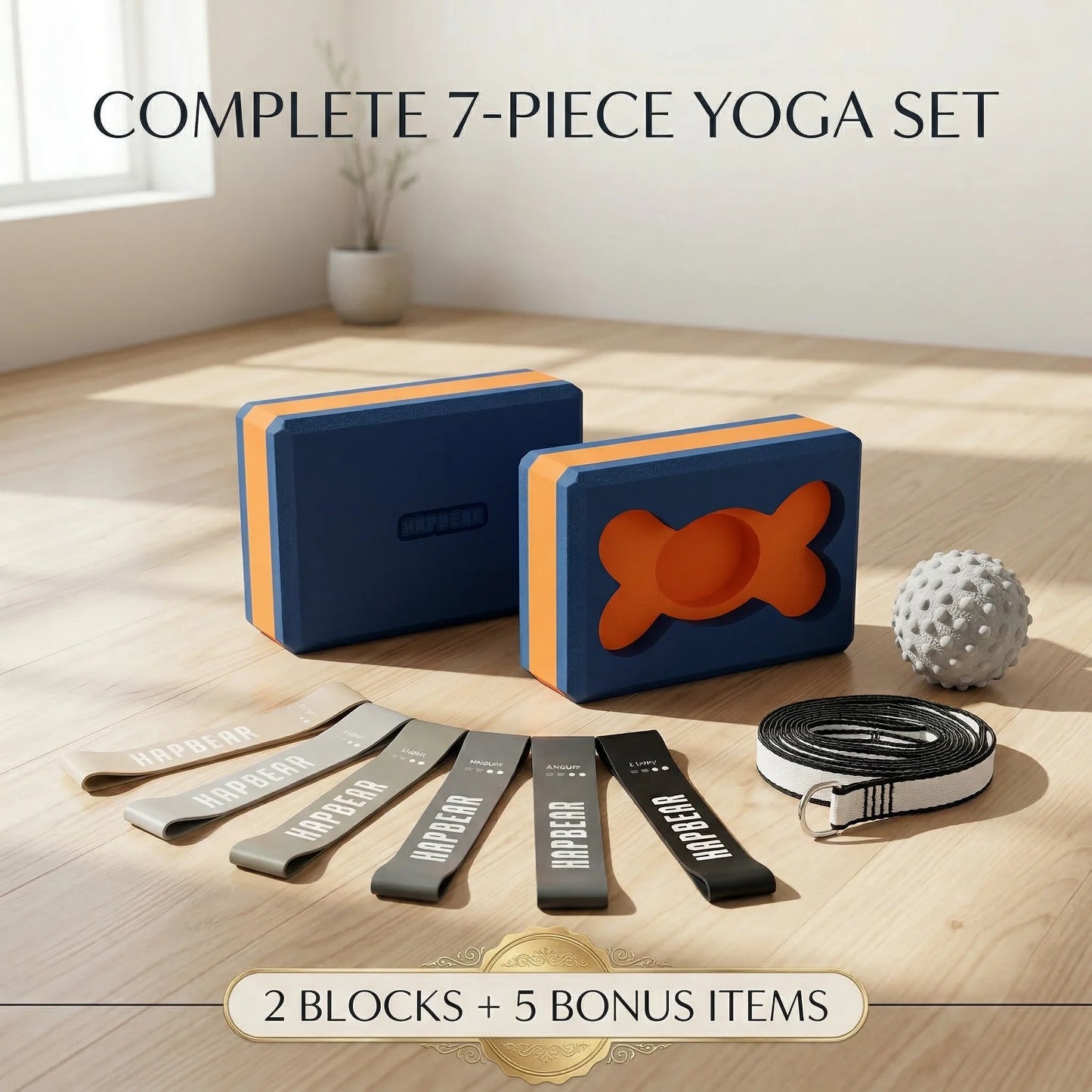 Yoga Blocks 2 Pack Non Slip EVA For Deep Stretching