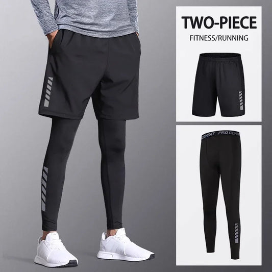 Kizarco Men Ice Silk 2In1 Quick Dry Training Pants
