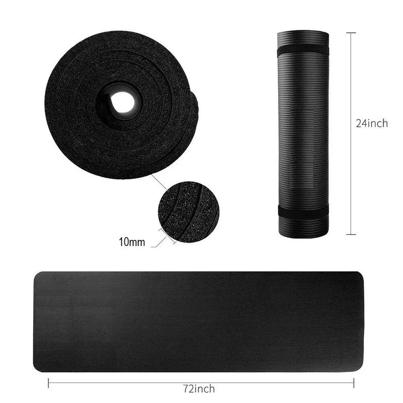 Non Slip Nbr Foam Exercise Yoga Mat With Portable Bag
