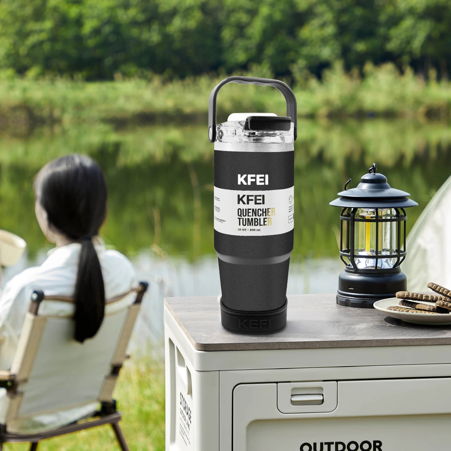 Double Wall Insulated Stainless Steel Tumbler With Lid And Straw