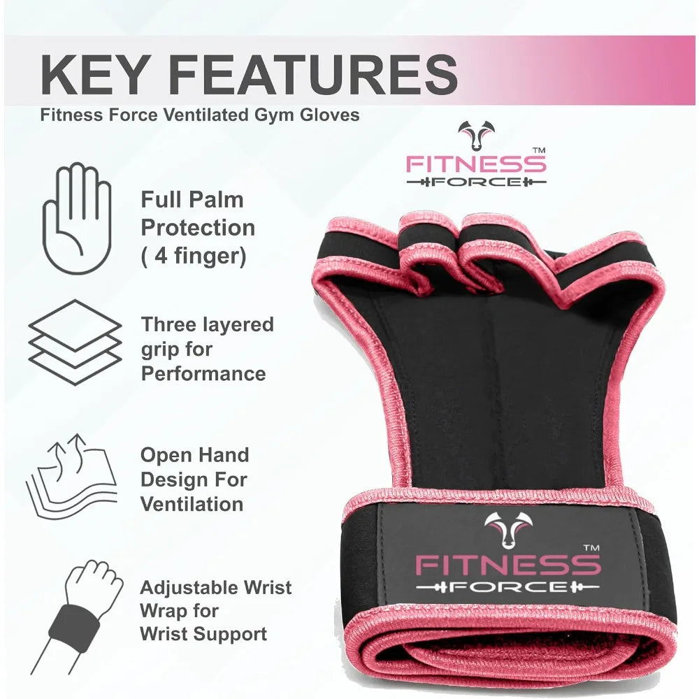 Ventilated Weightlifting Gloves With Built In Wrist Support