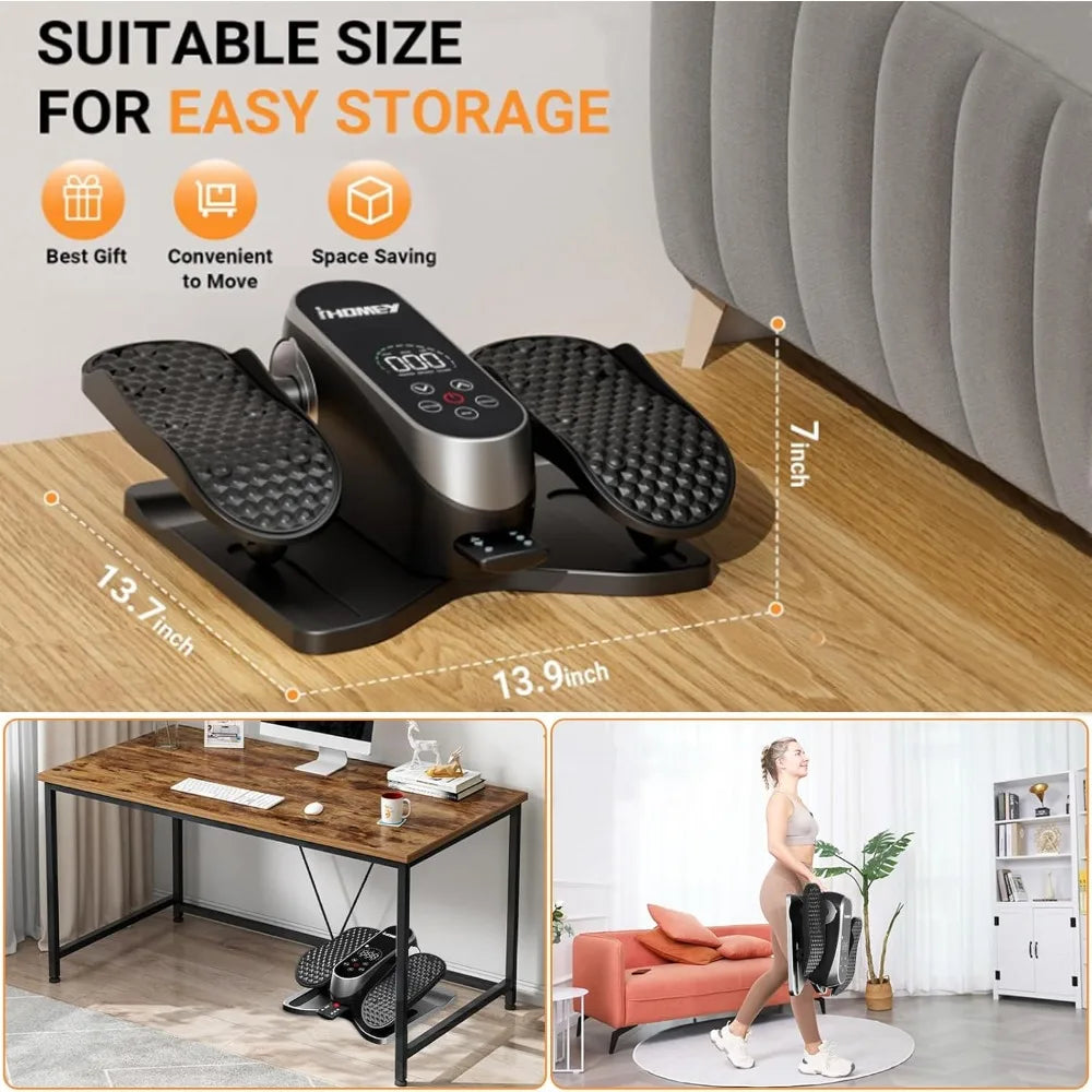 YTYIN Under Desk Elliptical Machine With Monitor And Remote
