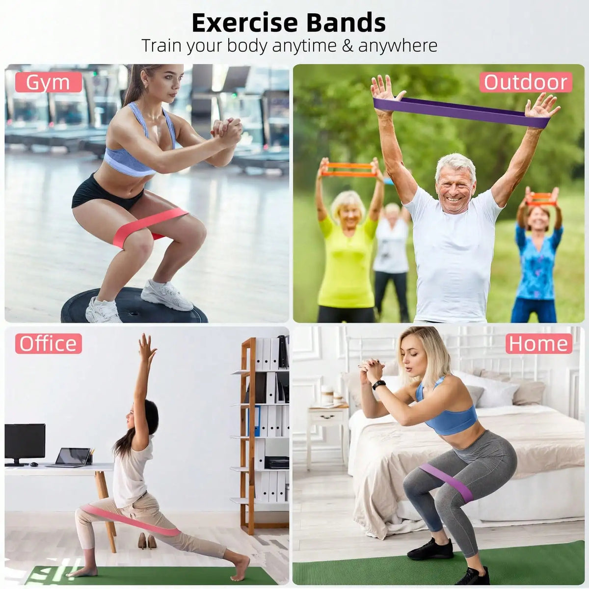 Meoky Resistance Bands Set For Yoga Pilates And Fitness Training