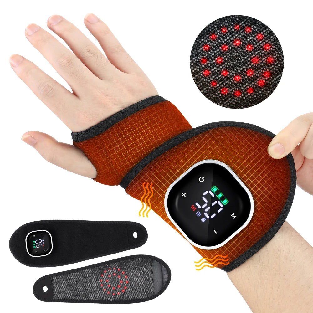 Hailicare Rechargeable Heated Wrist Brace With Vibration Therapy