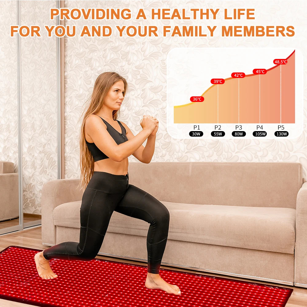 Full Body Near Infrared Light Therapy Mat For Sleep