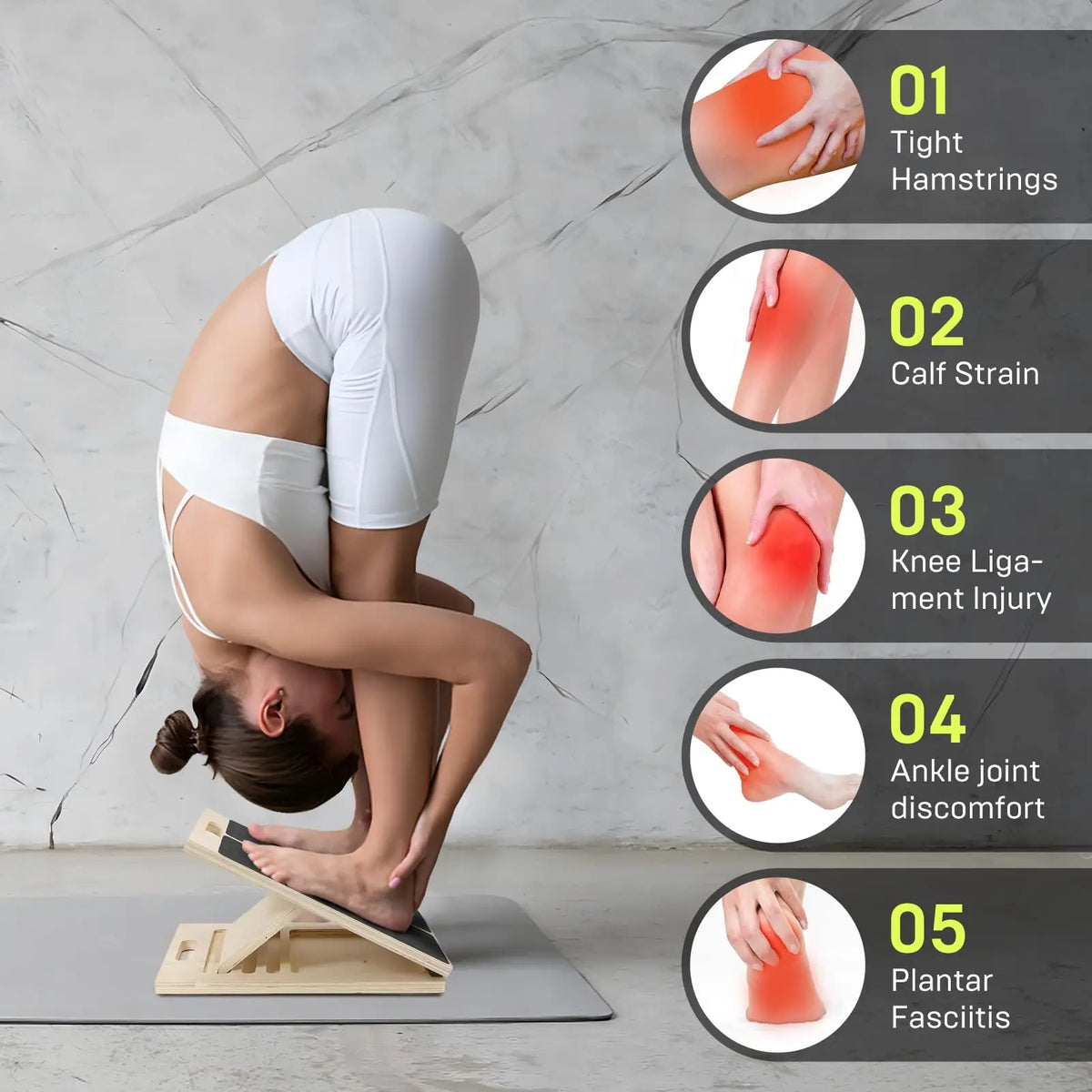 Adjustable Wooden Balance Board And Calf Stretch Slant Board
