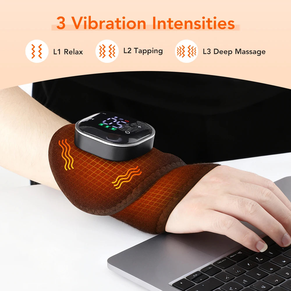 Hailicare Rechargeable Heated Wrist Brace With Vibration Therapy