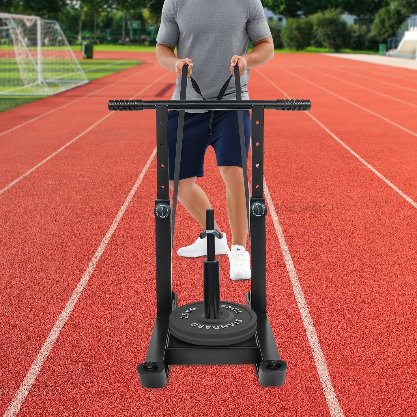 Adjustable Height Steel Fitness Sled For Home Gym Resistance Training