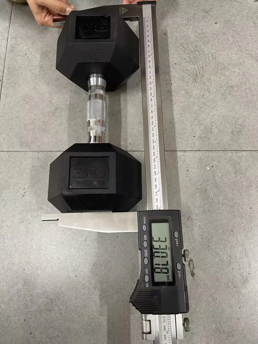 Rubber Hex Dumbbells 30-75 LB Rubber Coated Cast Iron Set