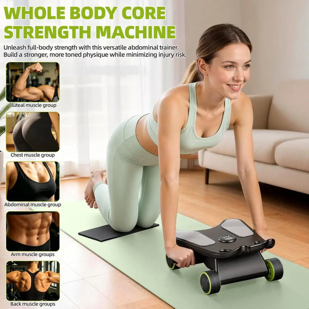 Abdominal Roller With Elbow Support Four-Wheel Training Equipment