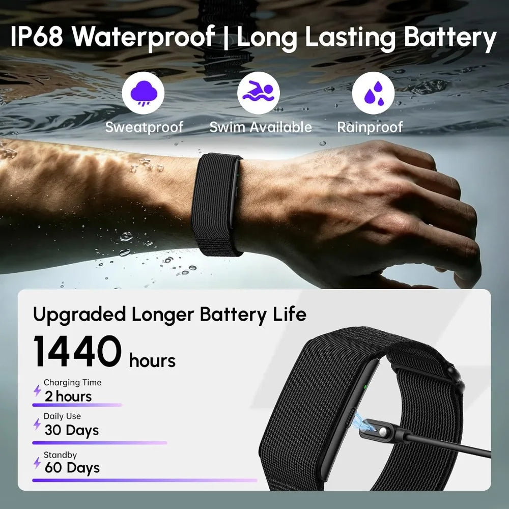 Fitness Bracelet Health Tracker With Heart Rate Sleep Monitoring Waterproof
