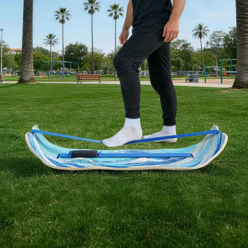 Wooden Wobble Balance Board for Core Training and Home Workouts