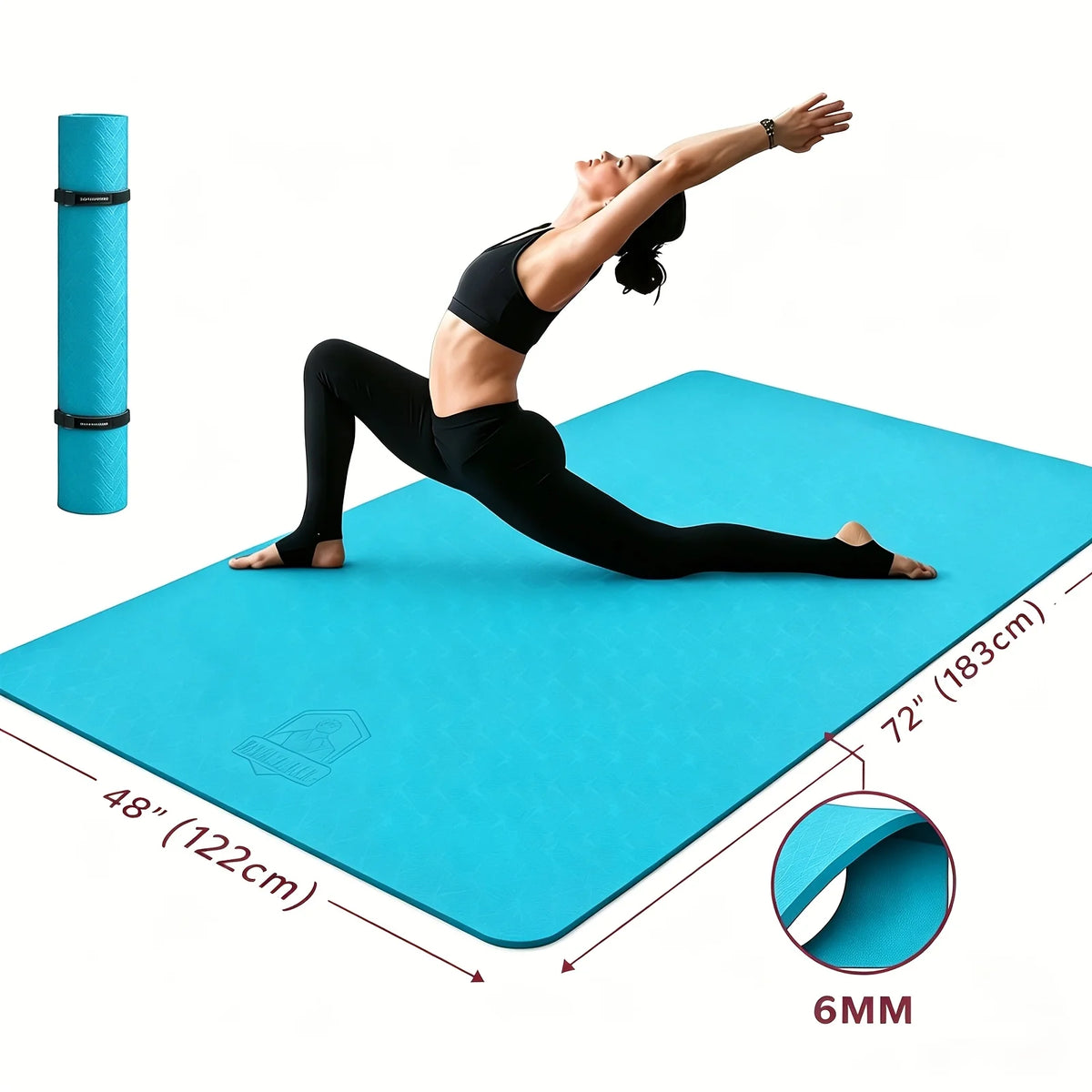 Hapbear TPE Non Slip Yoga Mat For Home Studio Workouts