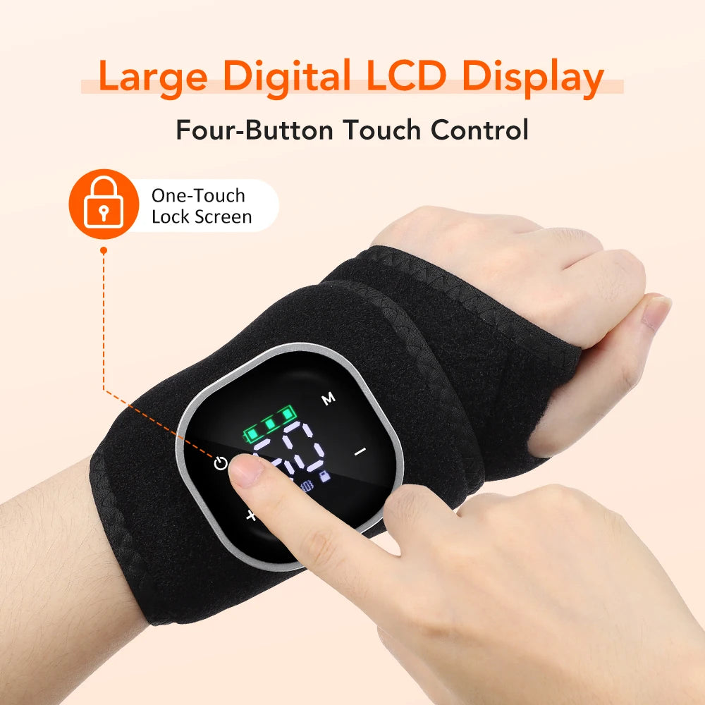 Hailicare Rechargeable Heated Wrist Brace With Vibration Therapy