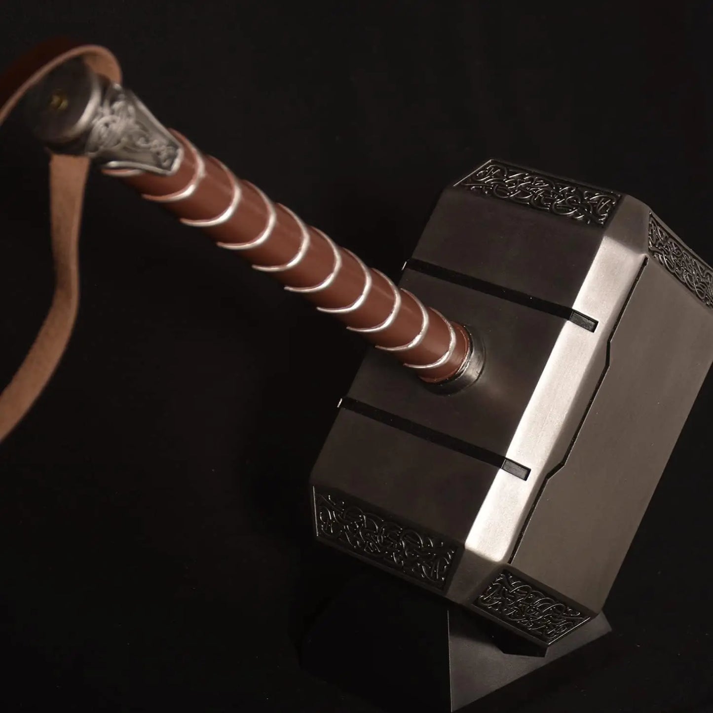 YTYIN Thor Hammer With Base Prop For Cosplay Battle Movie