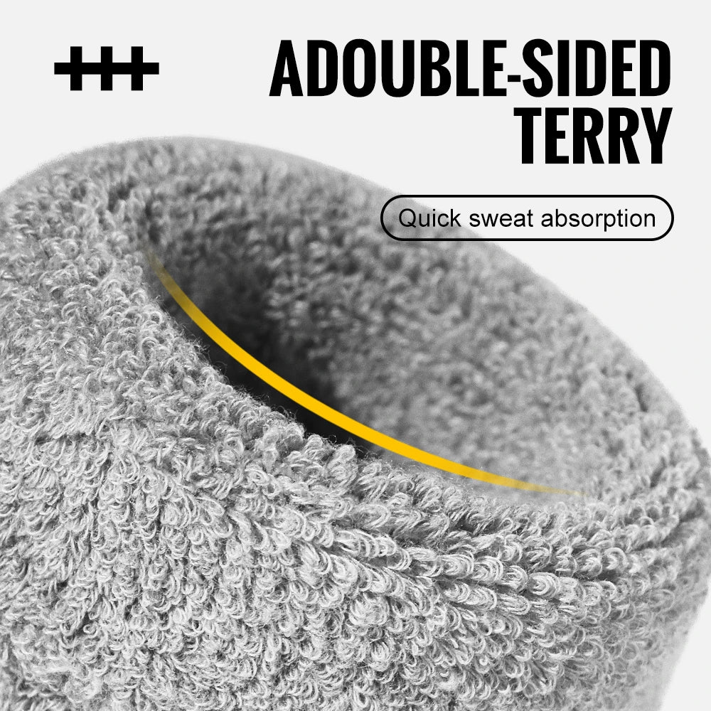 Terry Cloth Wristbands Moisture Wicking For Tennis Gym