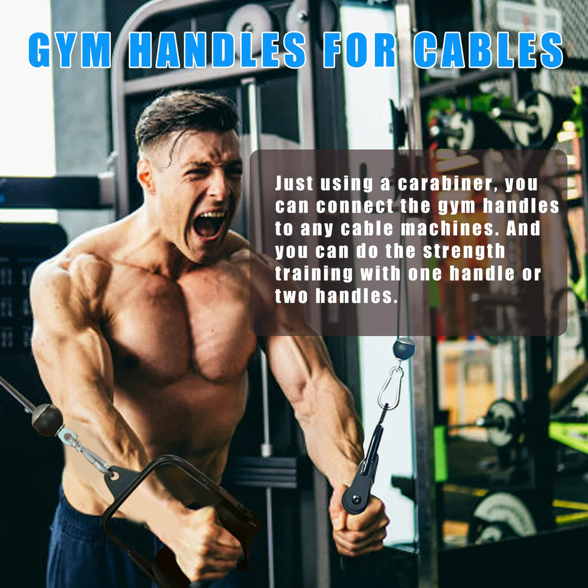 MARSAFIT Cable Machine Lat Pulldown Bar And Tricep Rope Attachment